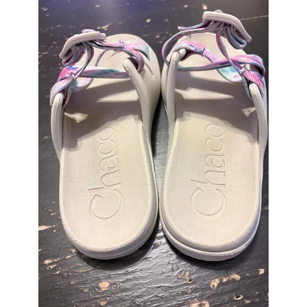 Chacos Chillos Tye Dye Colorful Gray Slides Sandals Kids Size 1